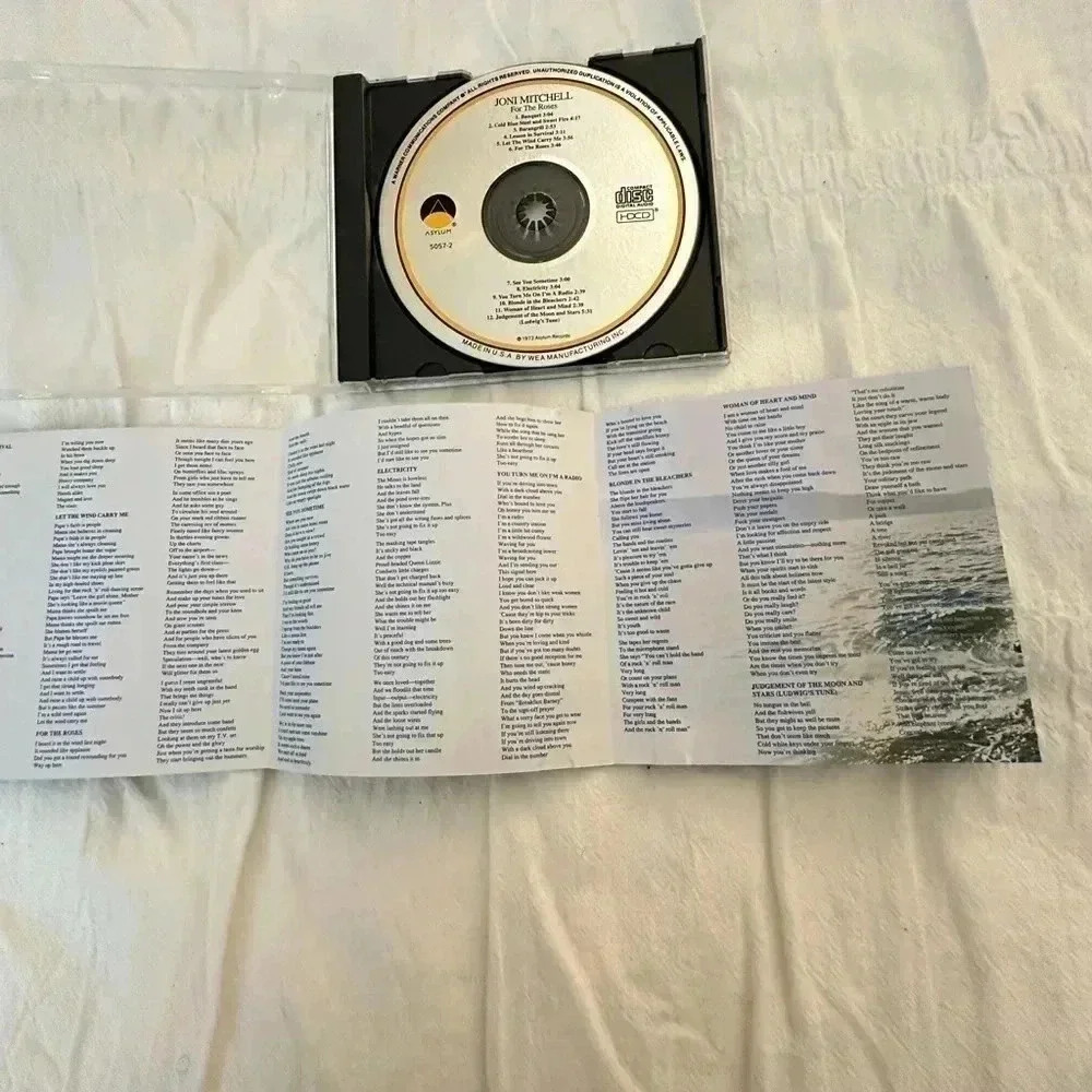 Joni Mitchell ♫ For the Roses ♫ Rare 1972 Asylum Records Disc Compact - Picture 6 of 7
